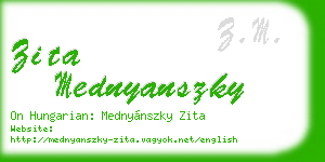 zita mednyanszky business card